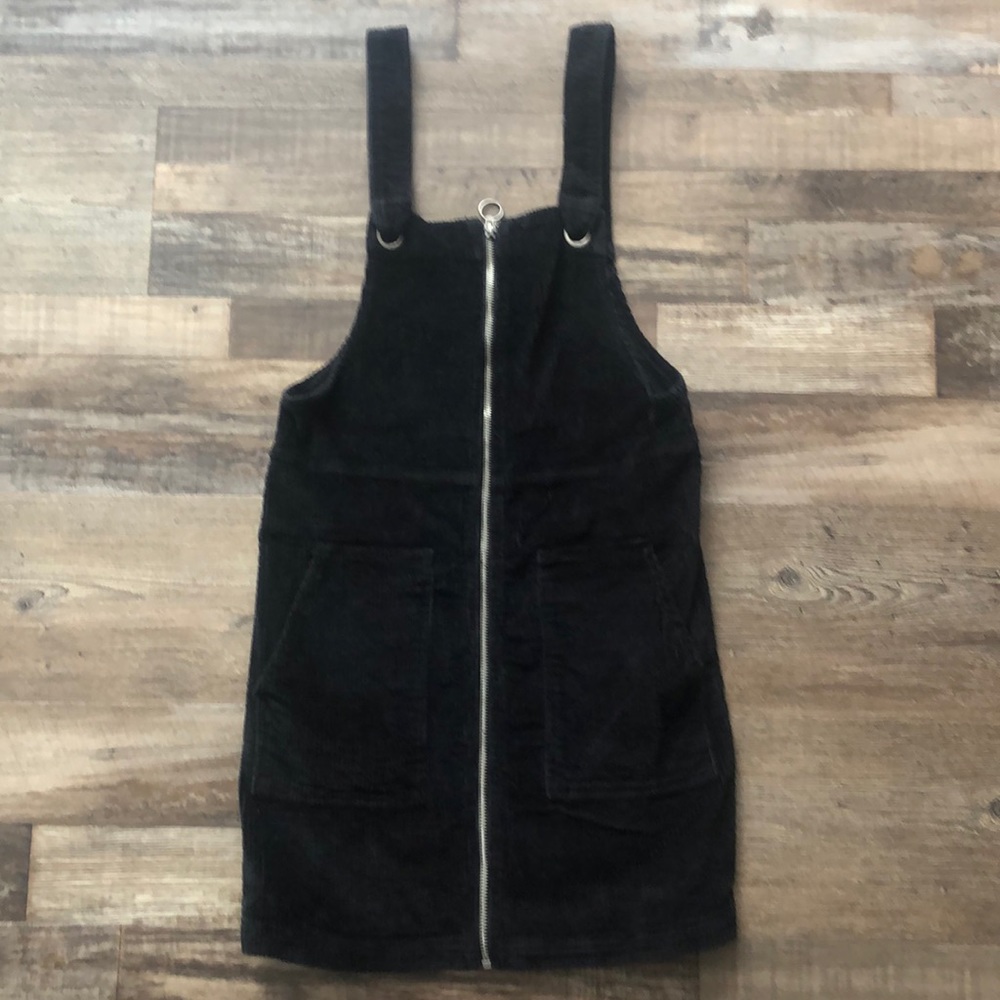 Corduroy zip up dress